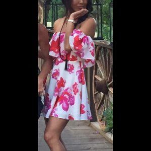 Amanda Uprichard Women's Off-shoulder floral Silk Dress Size Small ( US 2 to 4)